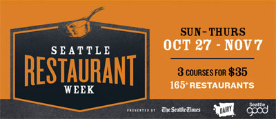 시애틀 레스토랑 위크가 10월27일부터 11월7일까지 열린다. 올해 이벤트에는 165개 레스토랑이 참여한다 ⓒ시애틀관광