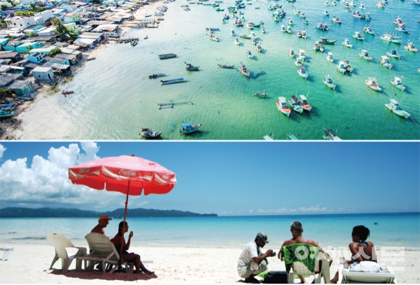 올해 신규 취항이 이어진 베트남 푸꾸옥(사진 위)과 작년 10월 재개장한 필리핀 보라카이 해변