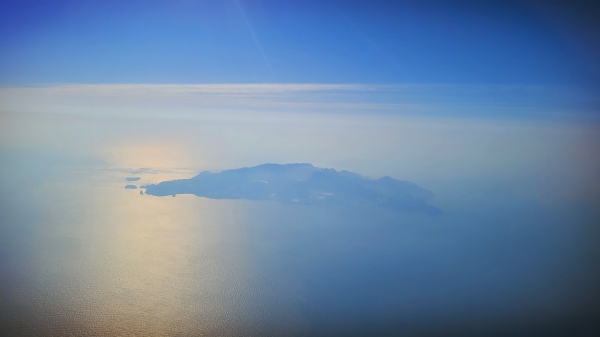 하이에어가 울릉도 테스트 비행 중 촬영한 풍경. 날이 맑았다면 볼 수 있었던 모습이다 / 클룩 제공