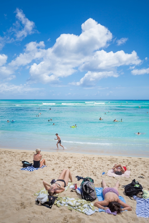 하와이 와이키키 해변 풍경 / 여행신문CB