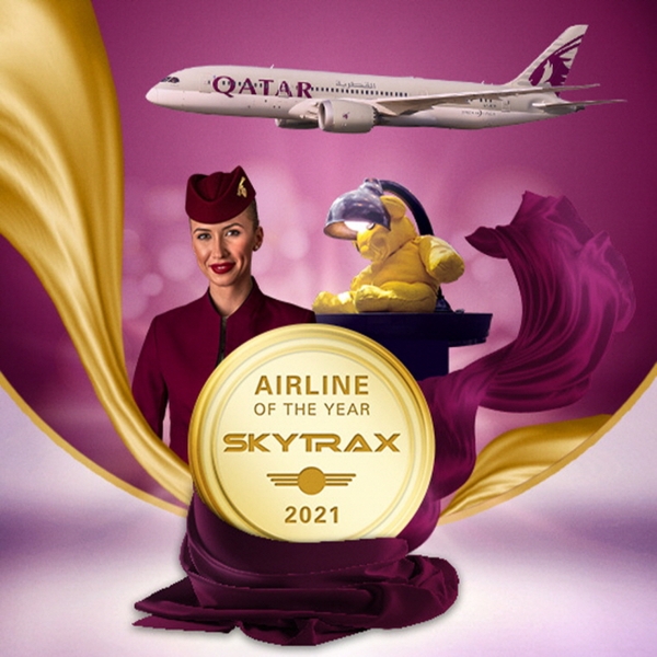 카타르항공이 2021 스카이트랙스 어워즈에서 세계 최고의 항공사로 선정됐다 / 카타르항공