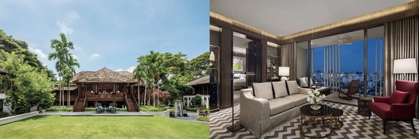 137 필라스 하우스 치앙마이(137 Pillars House Chiangmai) 전경(왼쪽)과 필라스 스위트 & 레지던스 방콕(137 Pillars Suites & Residences Bangkok)의 아유타야 스위트룸 /137 필라스 호텔&리조트