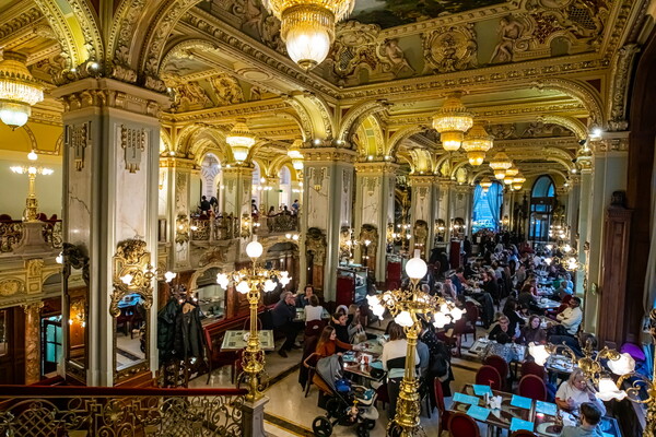 1894년 첫 개장 이래로 현재까지 화려하고 기품 있는 인테리어로 명성이 자자한 뉴욕 카페(New York Kávéház) / 헝가리관광청 