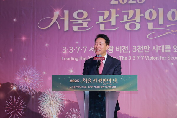 서울시 오세훈 시장은 "관광이 GDP의 약 10%를 차지하는 관광대국이 되는 날까지 서울시가 앞장서겠다“라고 말했다 / 송요셉 기자