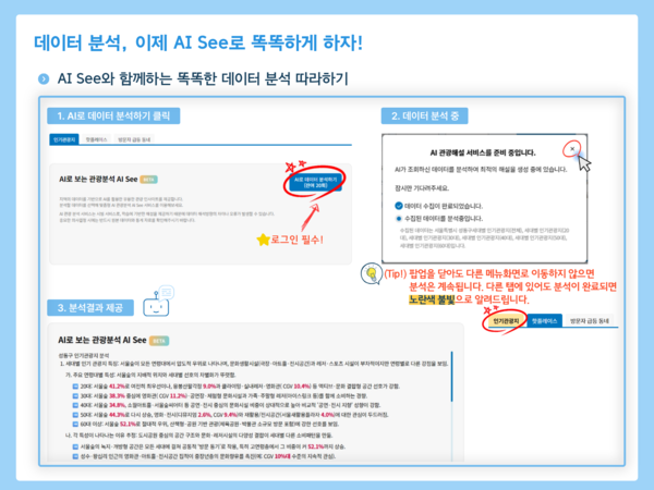 한국관광공사가 ‘한국관광 데이터랩’을 개편하며 신규 서비스를 선보였다 / 한국관광공사