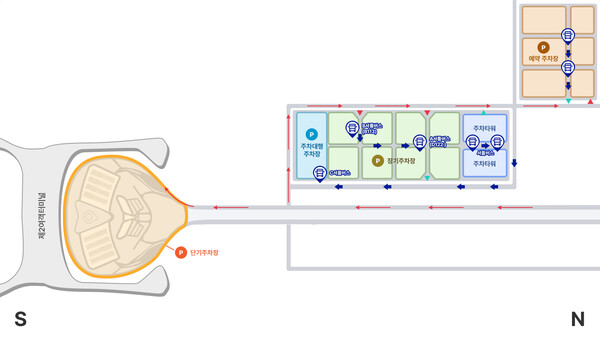 여객터미널 외곽에 위치한 예약주차장(주차타워)은 비교적 예약이 수월한 편이다. 다만 터미널에서 가장 멀어 셔틀버스를 타고 이동하는 시간은 감수해야 한다 / 화면 캡쳐