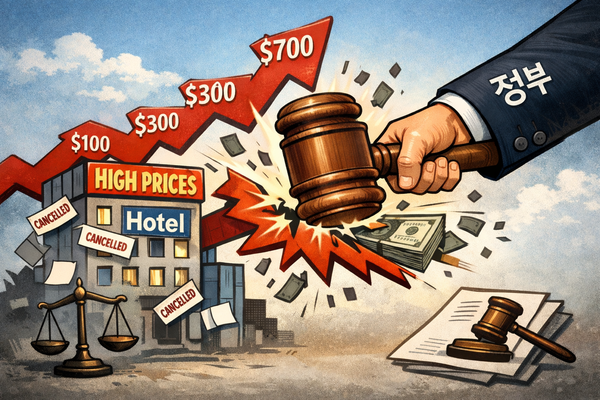 정부가 숙박업소들의 ‘바가지요금’을 잡기 위해 대책안을 발표했다 / AI 형성 이미지 