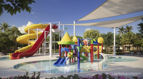 메인 수영장과 스플래시 파크, 프리미엄 전용 수영장 총 3개의 수영장이 있다. 사진은 