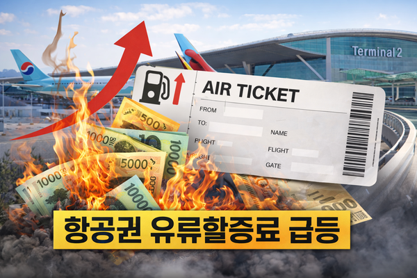 5월 국내선 유류할증료가 전월대비 약 4.4배 인상됨에 따라 국제선 유류할증료 역시 4월 대비 더 인상될 가능성이 높아졌다 / AI 생성 이미지