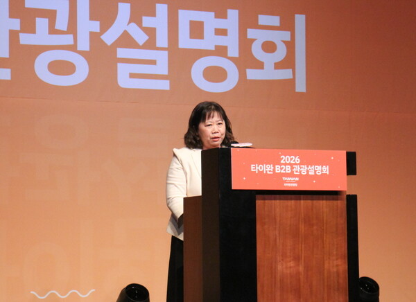 교통부관광서 국제조 정이핑 부조장은 “국제 정세로 여행 교통비 부담이 커진 상황에서 타이완은 한국인들 사이에서 짧은 비행시간과 안전성을 갖춘 매력적인 여행지로 자리매김하고 있다”라고 강조했다 / 김다미 기자