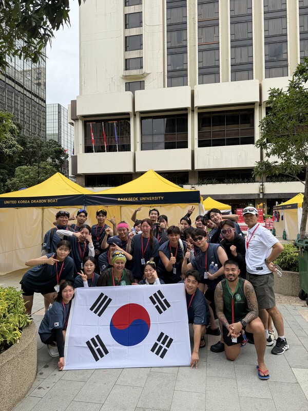 220여 개 참가팀 가운데 태극기를 단 팀은 백석대학교가 유일했다 / 백석대학교 팀 제공
