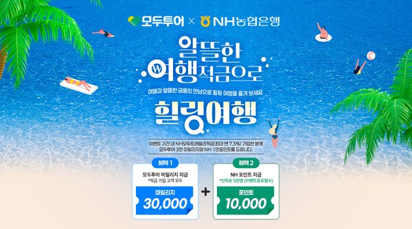 모두투어가 NH농협은행과 손잡고 ‘NH모두트래블리적금’을 출시하고 9월 30일까지 한정 판매한다 / 모두투어
