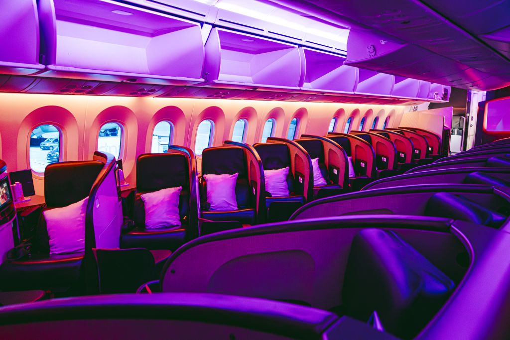 인천-런던 노선에 투입되는 B787-9 기종의 어퍼클래스