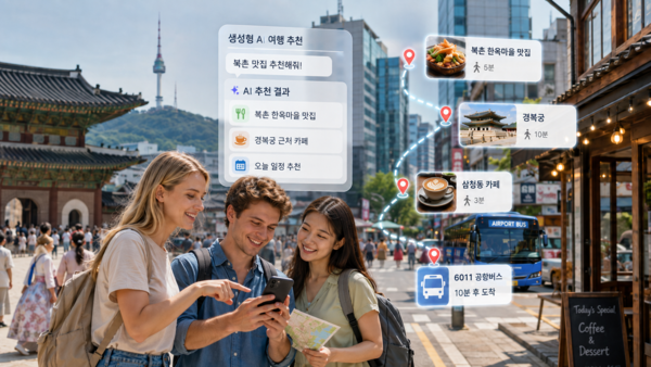 한국여행을 준비하면서 생성형 AI를 이용한 경험이 있는 외국인은 69.9%로 나타났다 / AI 생성 이미지